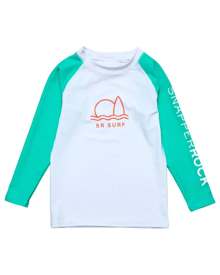 Snapper Rock Geo Surf Sustainable Rash Top, белый