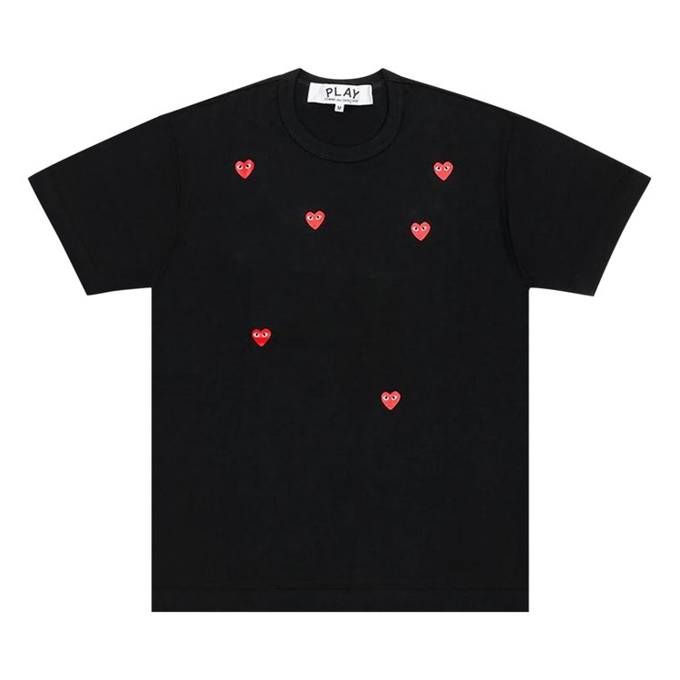 

Футболка Comme des Garçons Multi Red Heart Tee, черный