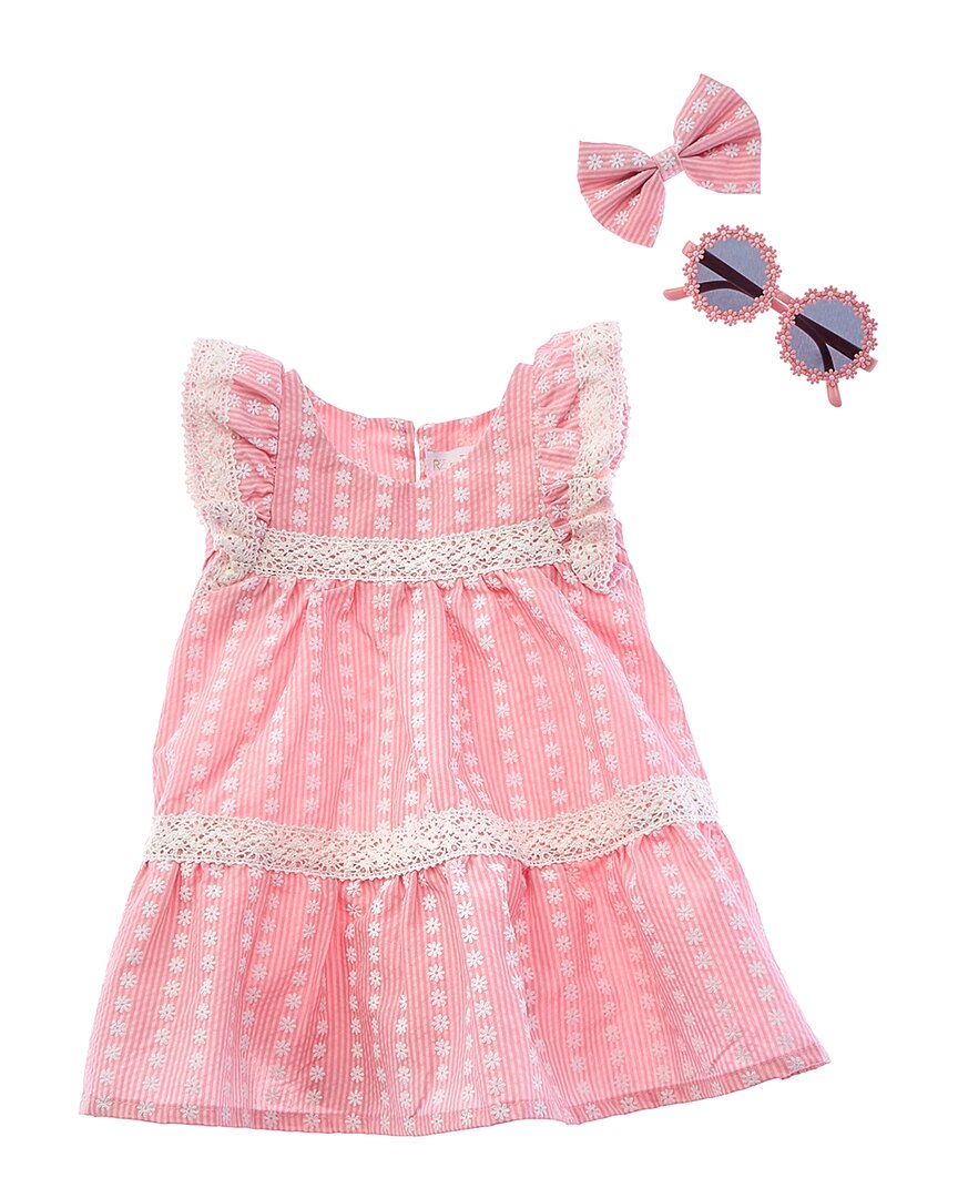 

Рэйчел Зои Комплект из 3 предметов: Платье из ткани с плетением и солнцезащитные очки Rachel Zoe, мультиколор