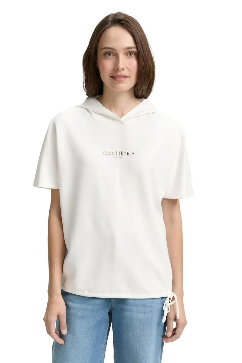 

Женская футболка с коротким рукавом с принтом Tom Tailor, белый