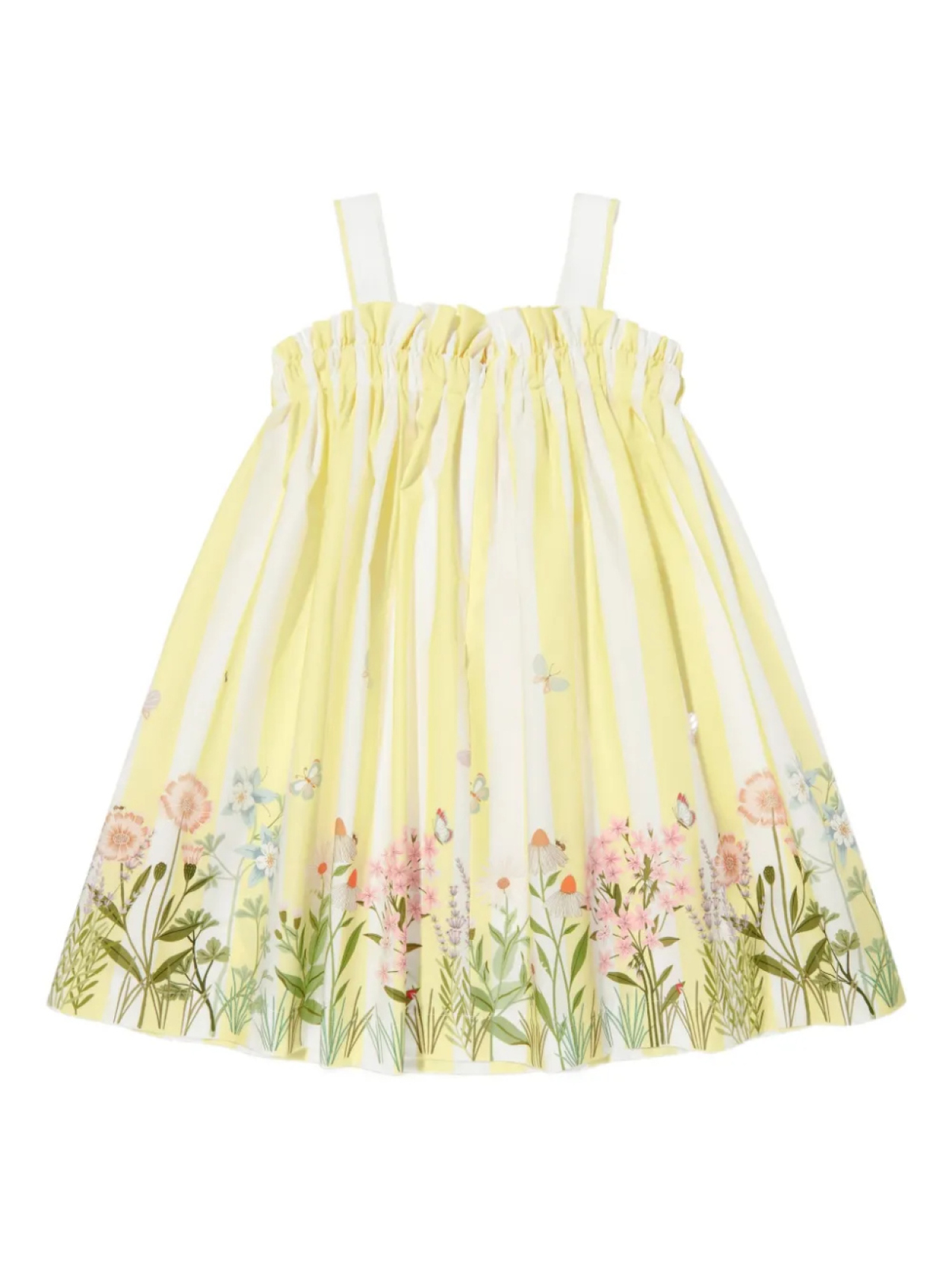 

Платье с цветочным принтом Fendi Kids, желтый