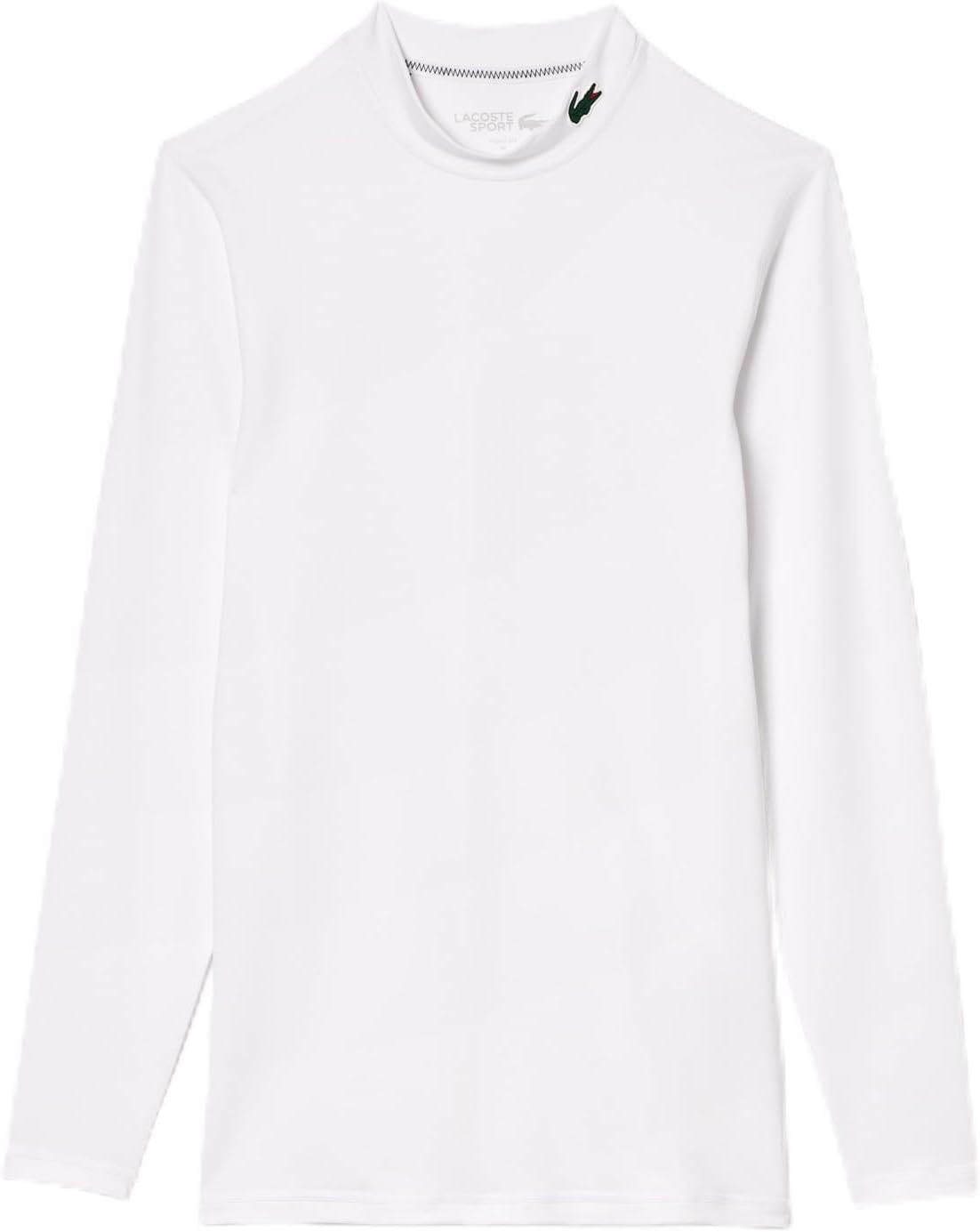 

Мужская футболка Lacoste с высоким воротником-стойкой, облегающего кроя, белый