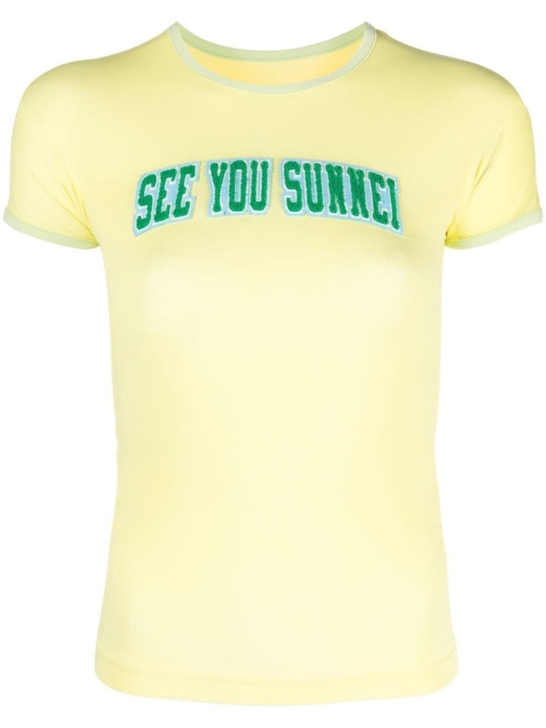 

Sunnei футболка с аппликацией, желтый