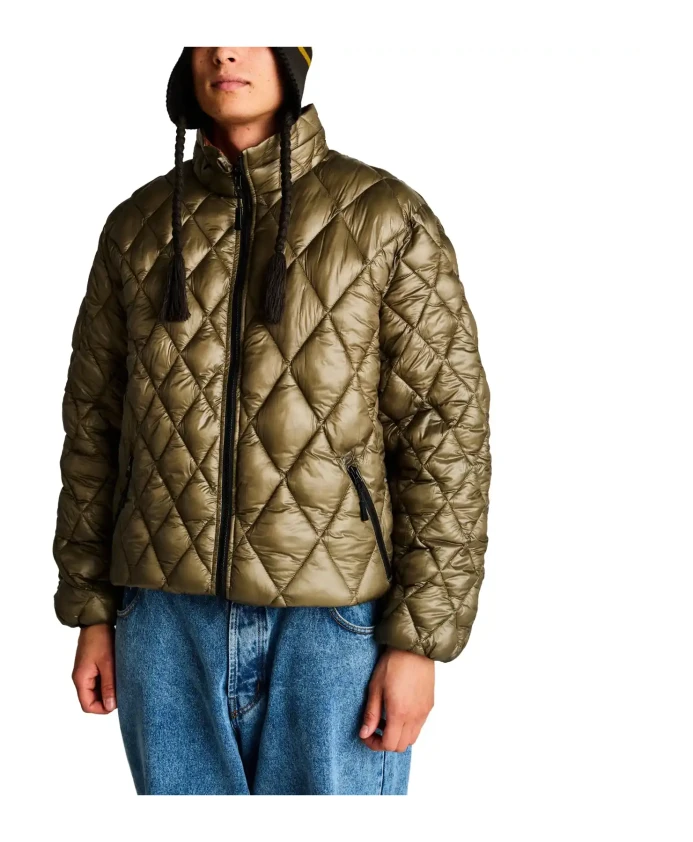 

Двусторонняя стеганая куртка с изображением четырехлистного клевера Pop Trading Company, зеленый