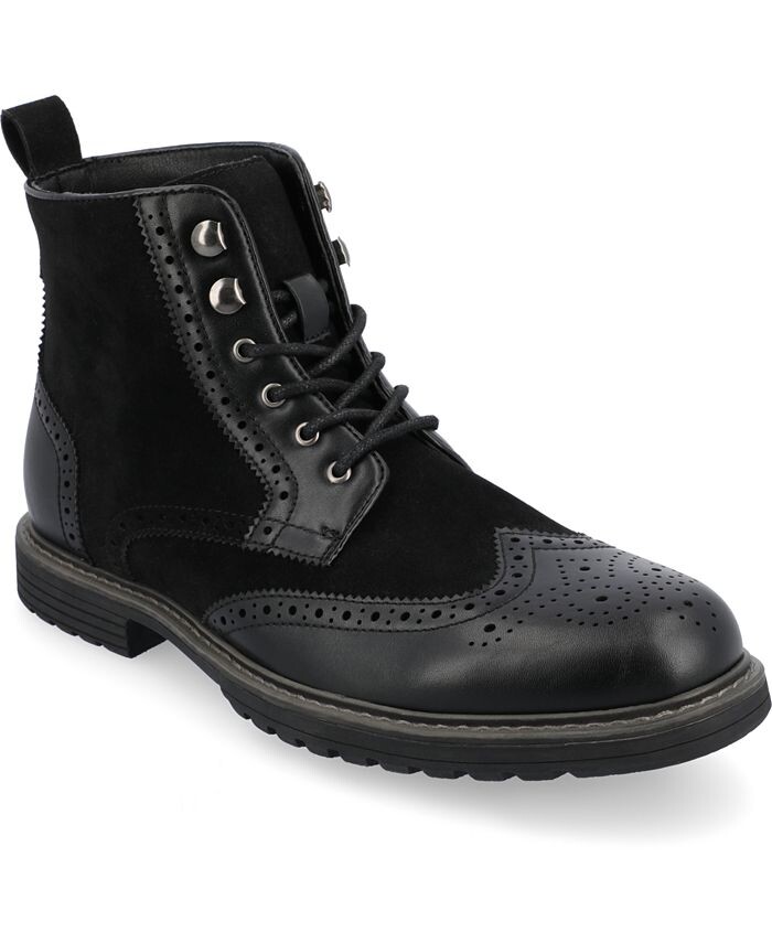 

Мужские ботильоны Virgil Tru Comfort из пеноматериала со шнуровкой и шнуровкой Vance Co., черный