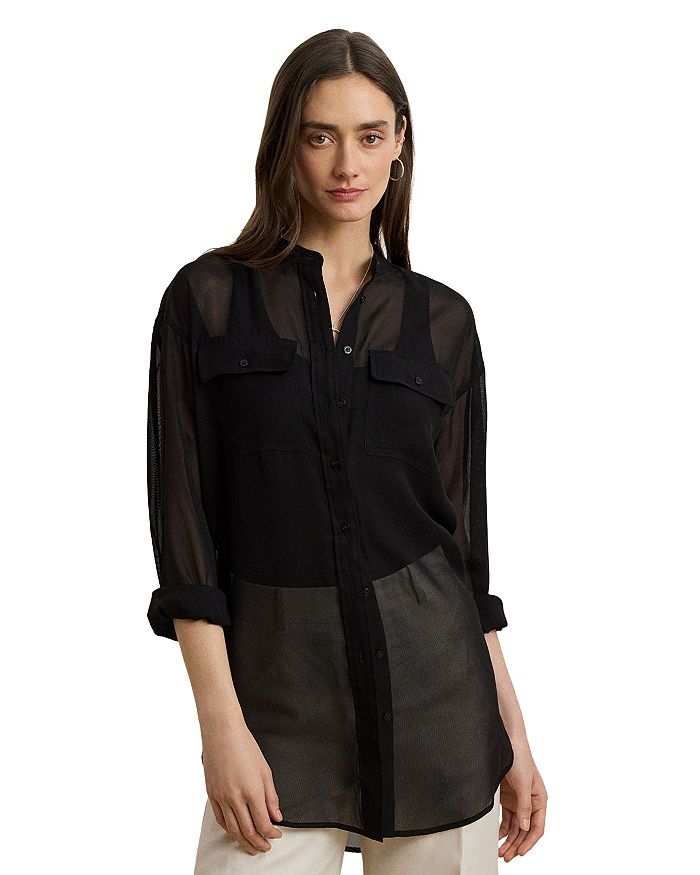 

Рубашка Shadow Stripe Dobby Ralph Lauren, черный