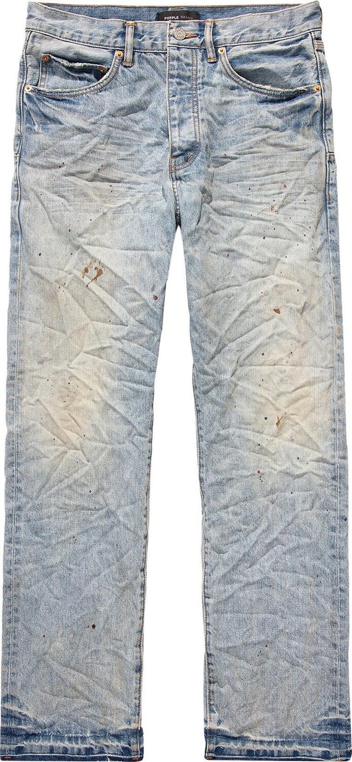 

Джинсы PURPLE BRAND Straight Leg 'Vintage Dirty Painted', синий