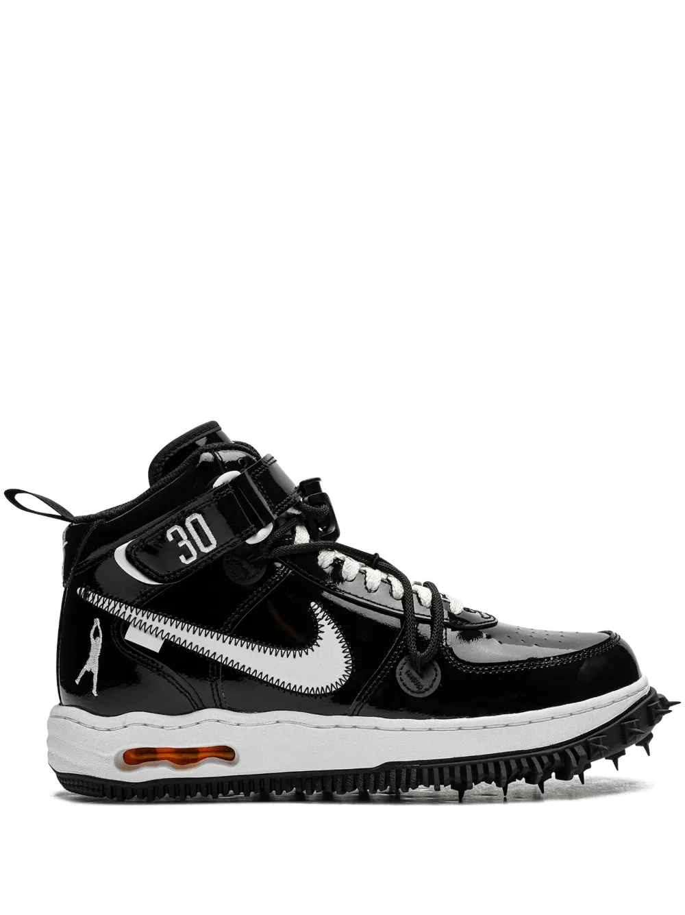 Кроссовки Air Force 1 Mid "Off-White - Sheed" Nike, черный