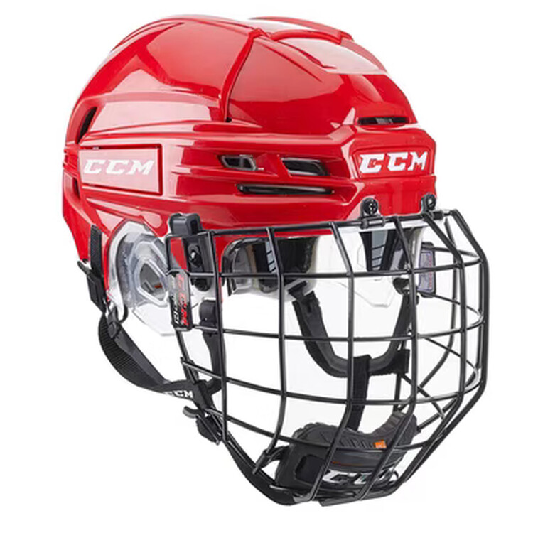 

CCM Шлем для хоккея с шайбой TACAS720, профессиональная защита для тренировок и соревнований по роллер-скейтингу и стикболу, красный, размер S