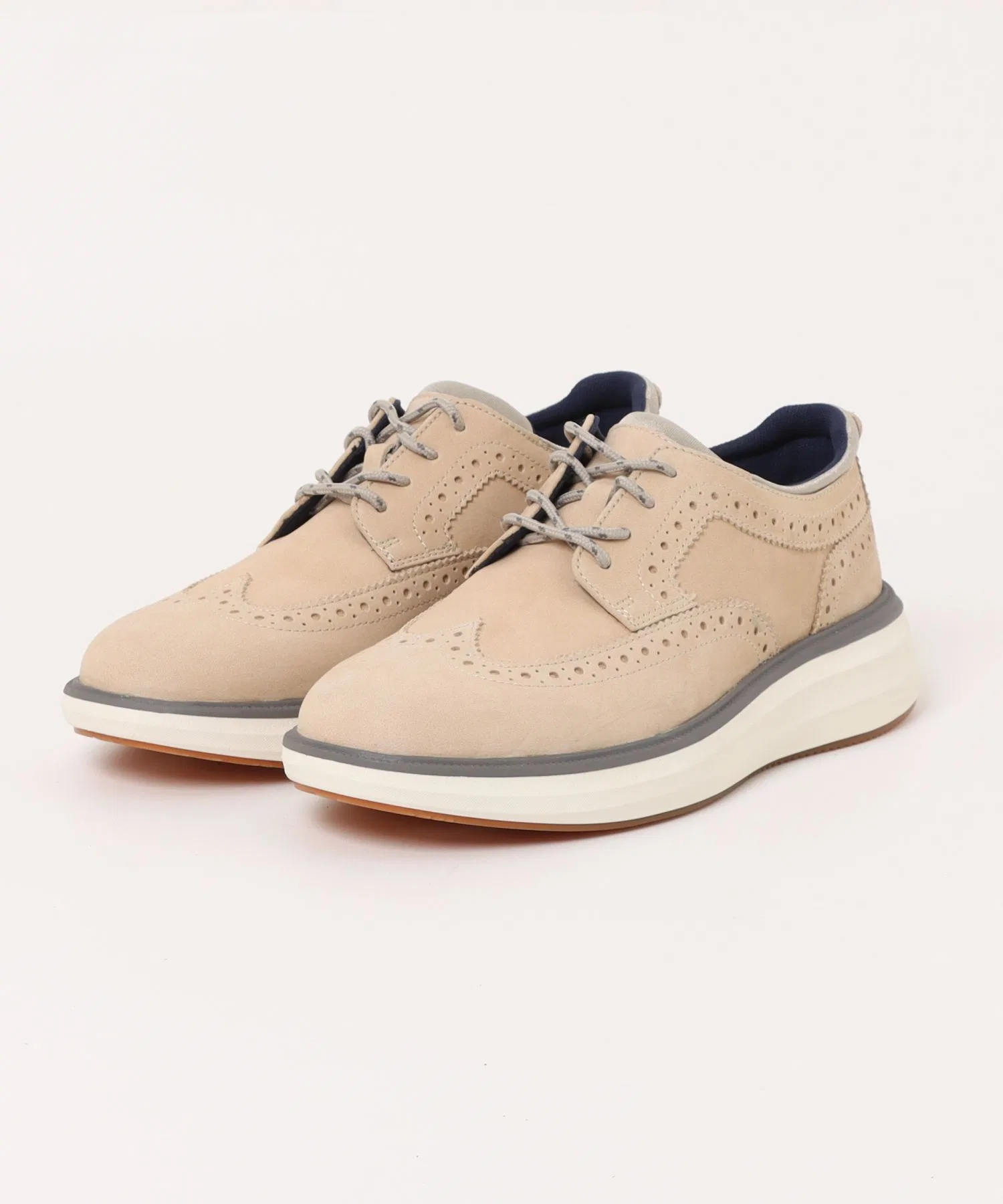 Мужские туфли-оксфорды Stefano Rossi KYLON Wing Tip бежевые