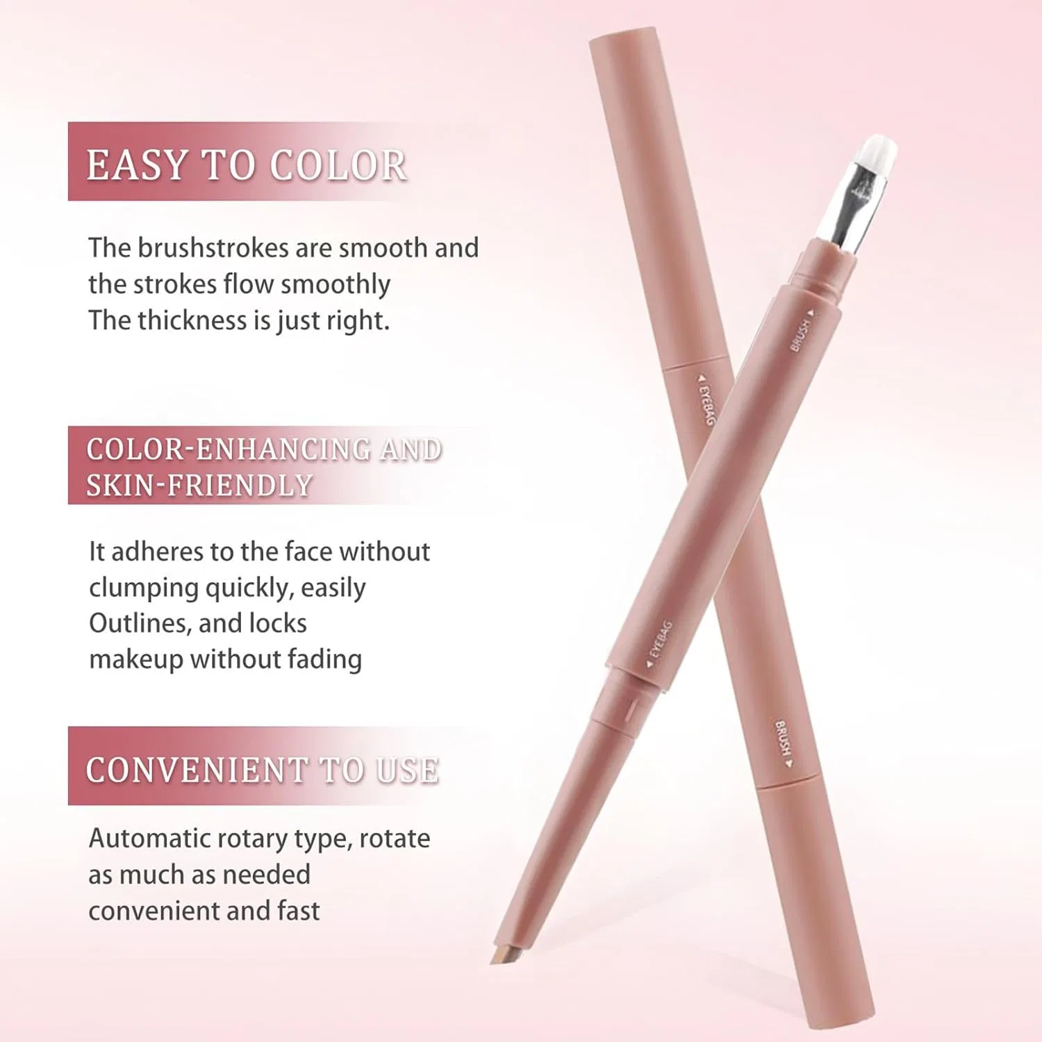 Хайлайтер для лица Two Color Silk Highlighter Pen, 2.5 г, 01# — фото 4