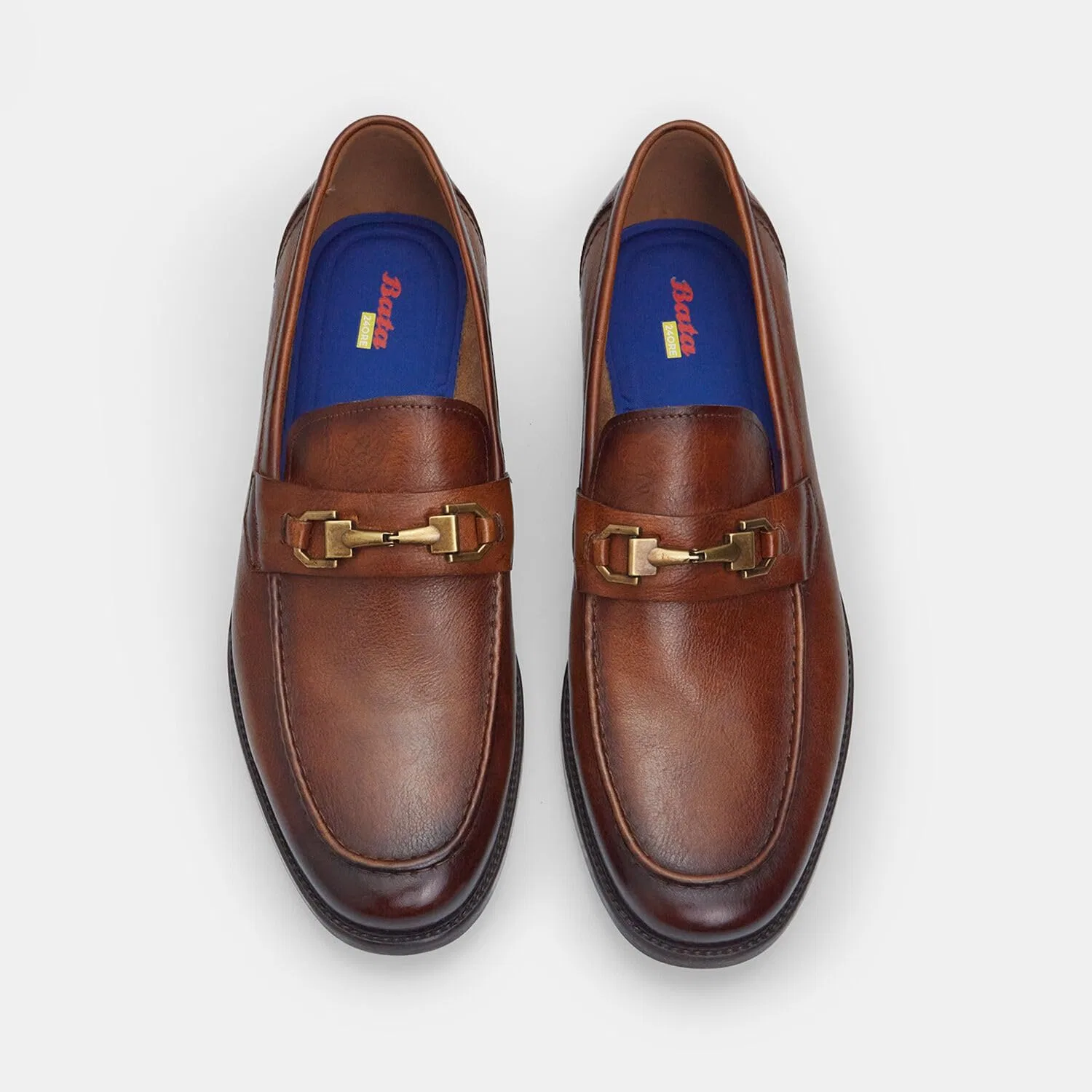 Мужские кожаные лоферы Bata 24H: стильные, элегантные, повседневные, уникальные, летние, коричневый — фото 4