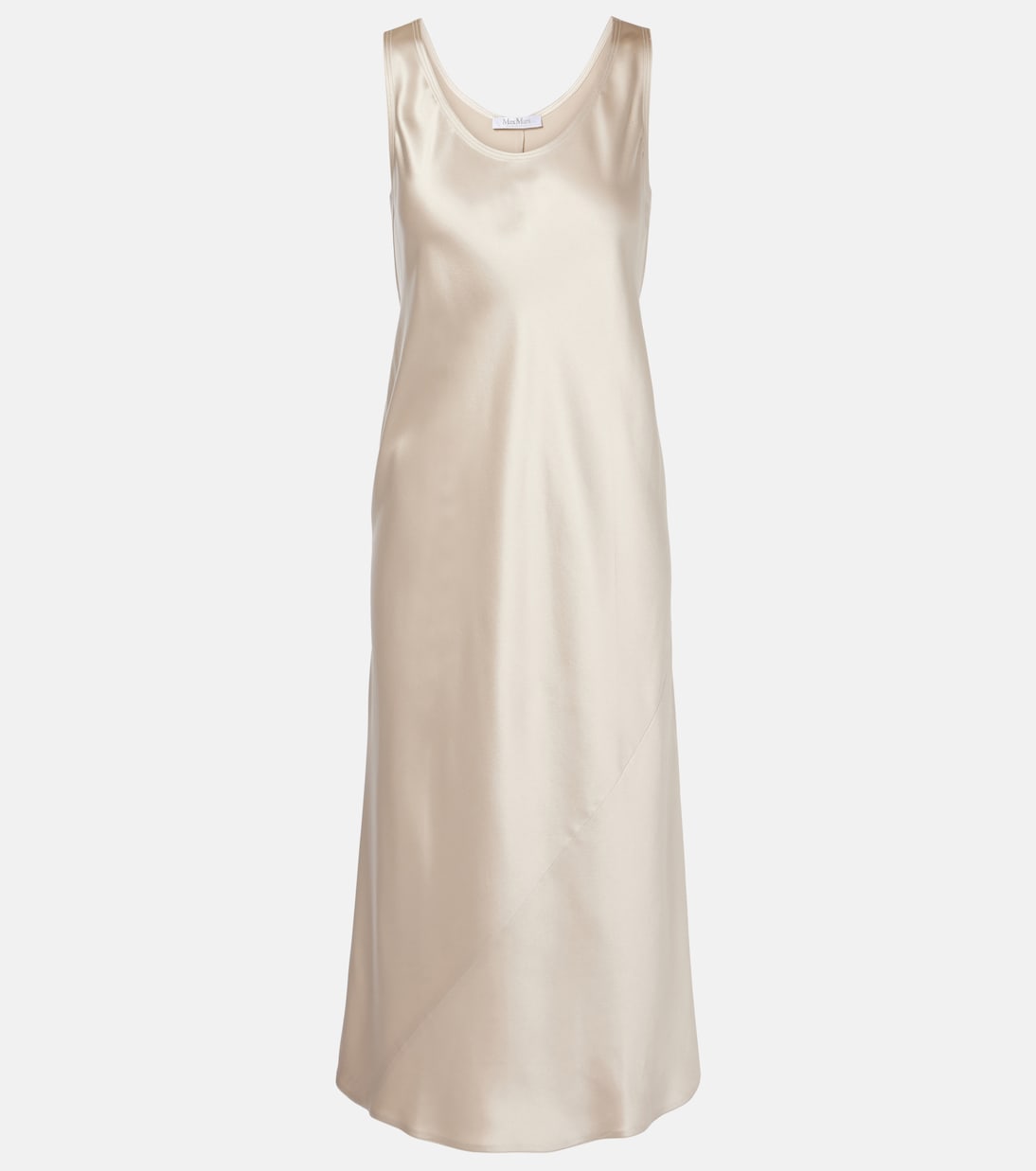 

Платье миди из шелкового атласа банджо Max Mara, Cacha