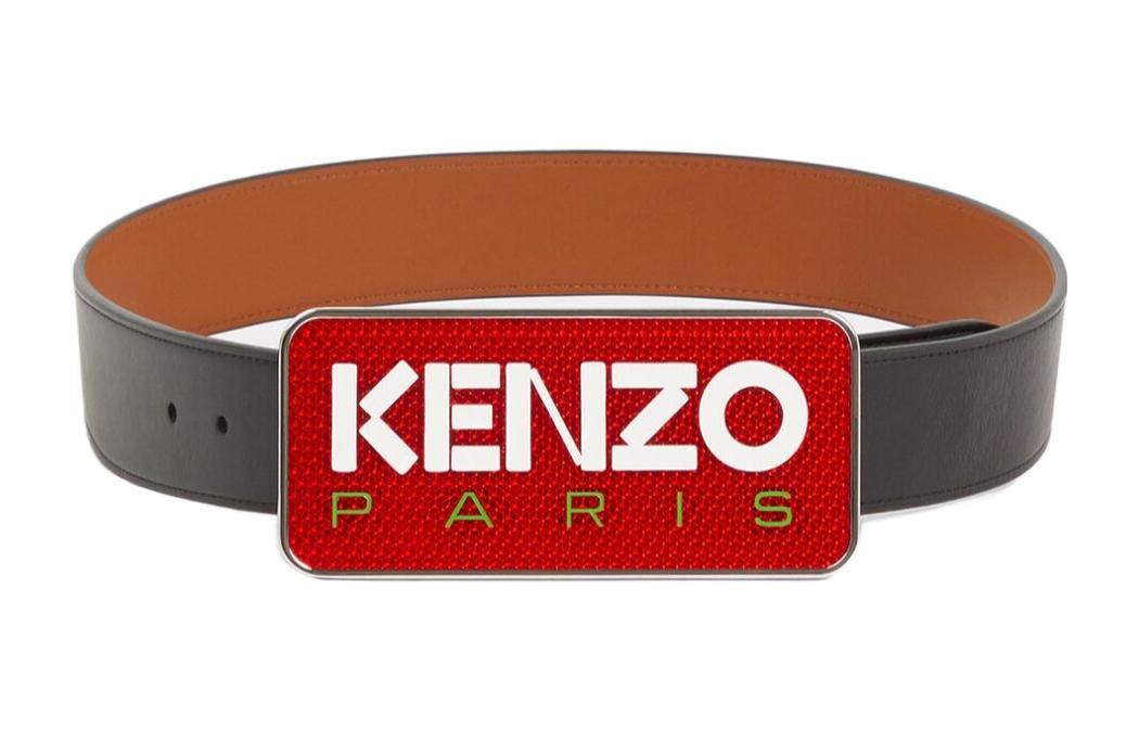 

Ремень кожаный Kenzo мужской, коричневый / черный