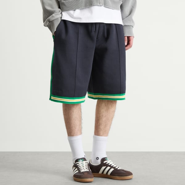 Adidas X wales bonner jabbar knit шорты, night темно-синий — фото 2