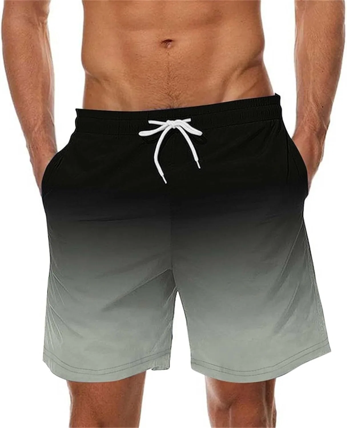 Мужские шорты для бега Gradient, Athletic, Quick Dry, с карманами, Silver