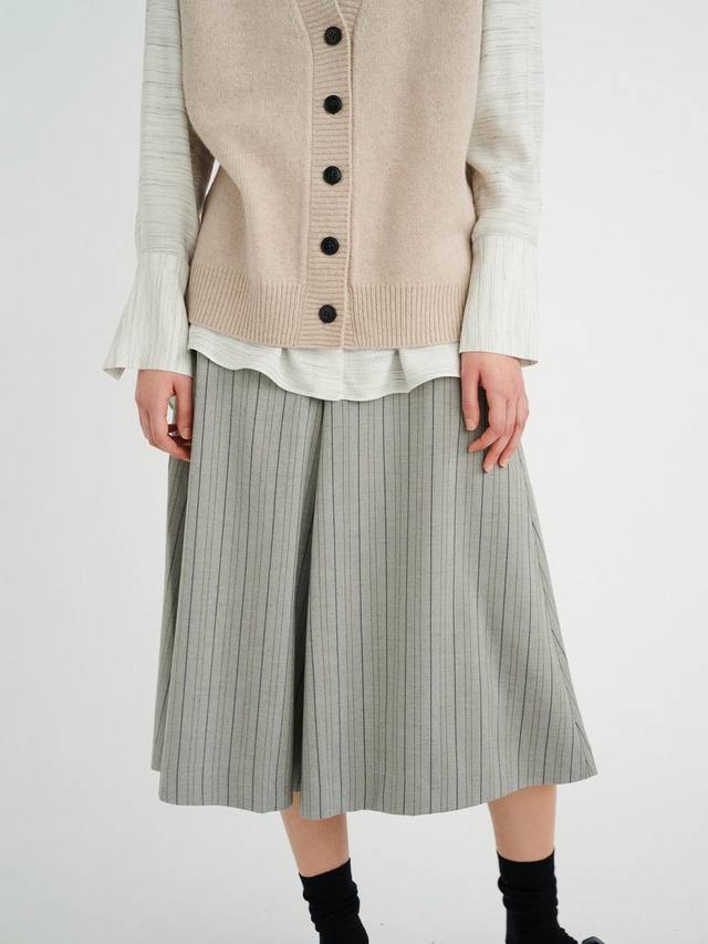 

Юбка-миди Wera Stripe A-Line InWear, Mid Grey