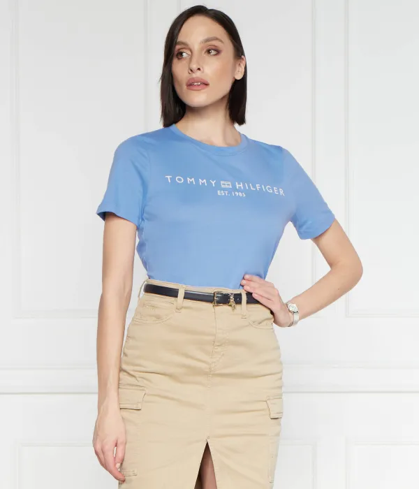 Футболка с логотипом reg corp c-nk ss Regular fit Tommy Hilfiger, синий — фото 3