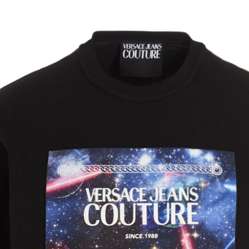 

VERSACE JEANS COUTURE Футболка FW22 мужская черная, Черный, VERSACE JEANS COUTURE Футболка FW22 мужская черная