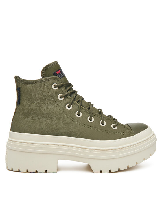 Тканевые кроссовки Chuck Taylor All Star Lugged Heel Platform Waterproof A11163C 306 Converse, зеленый
