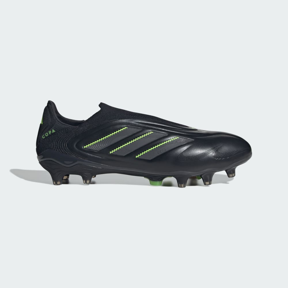 Бутсы Adidas Copa Pure 3 Elite Laceless Firm Ground Cleats, цвет Core Black/Dgh Solid Grey/Lucid Lemon — фото 2