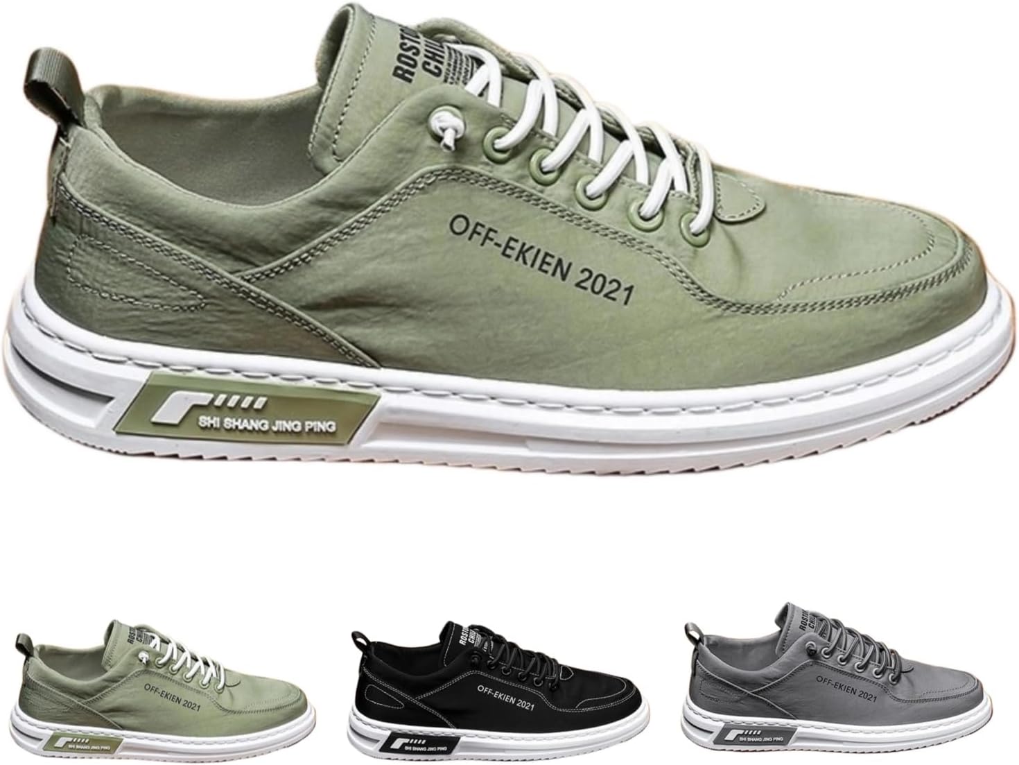 

Мужские и женские дышащие кроссовки из холщовой ткани, повседневные модные низкие кеды с мягкой подошвой для тренировок и спорта Macefil, зеленый