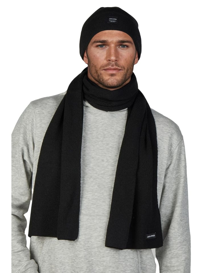 

Комплект шапки и шарфа Jacbochum черного цвета Jack & Jones