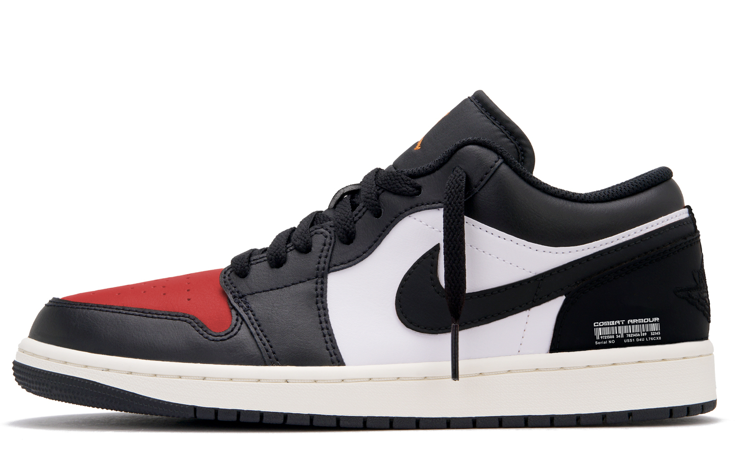 

Jordan Кроссовки Air 1 Sunset A Abrasion Resistant Low top Vintage Basketball Unisex Black White Red