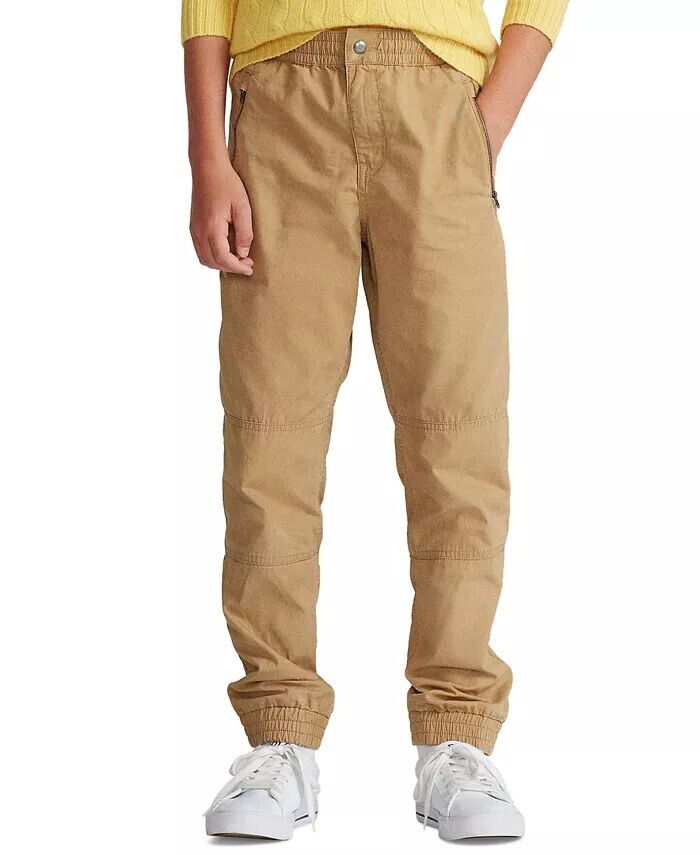 Спортивные брюки Big Boys Poplin с завязками на талии Polo Ralph Lauren, коричневый/бежевый — фото 2