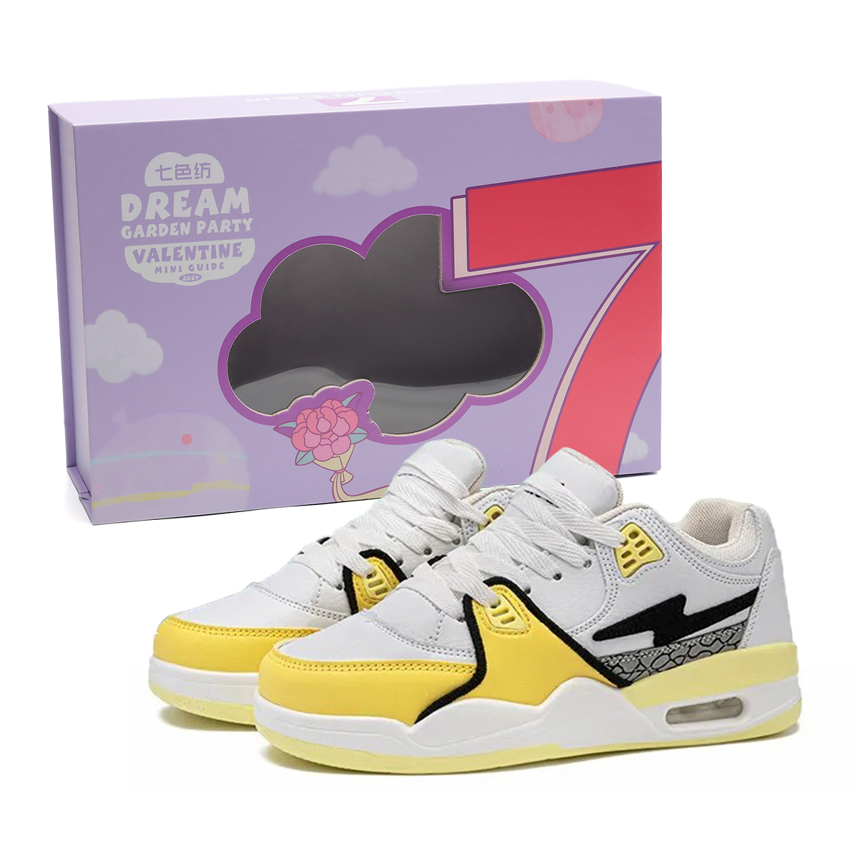 

7 SEVFUN Износостойкие лоу-топ скейтборд кроссовки унисекс - лимонно-белые, цвет Lemon White