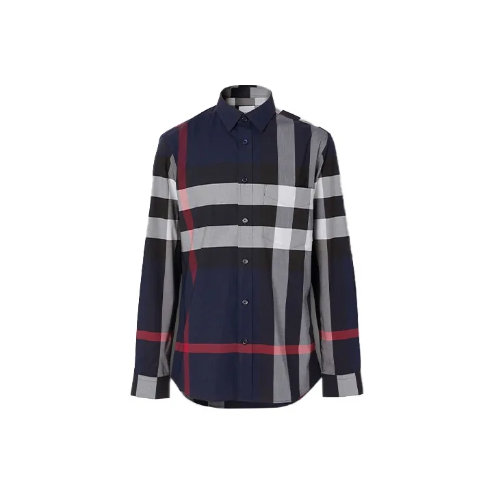 Свитер Burberry оверсайз из шерсти жаккард, морской синий