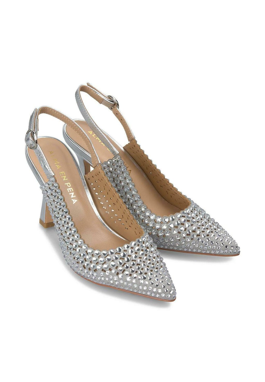 Классические туфли на каблуке High heels Alma en Pena, серебряный — фото 3