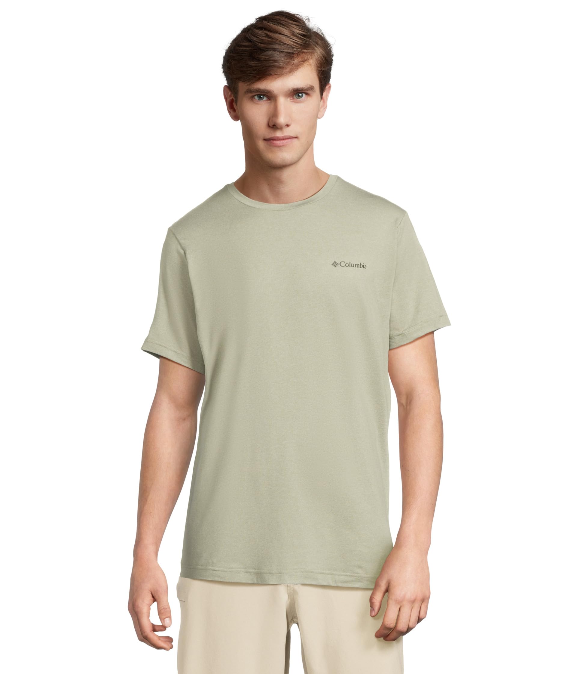 

Футболка Columbia Kwick Hike Back Graphic Short Sleeve Tee, Safari Heather/Planet Watch
