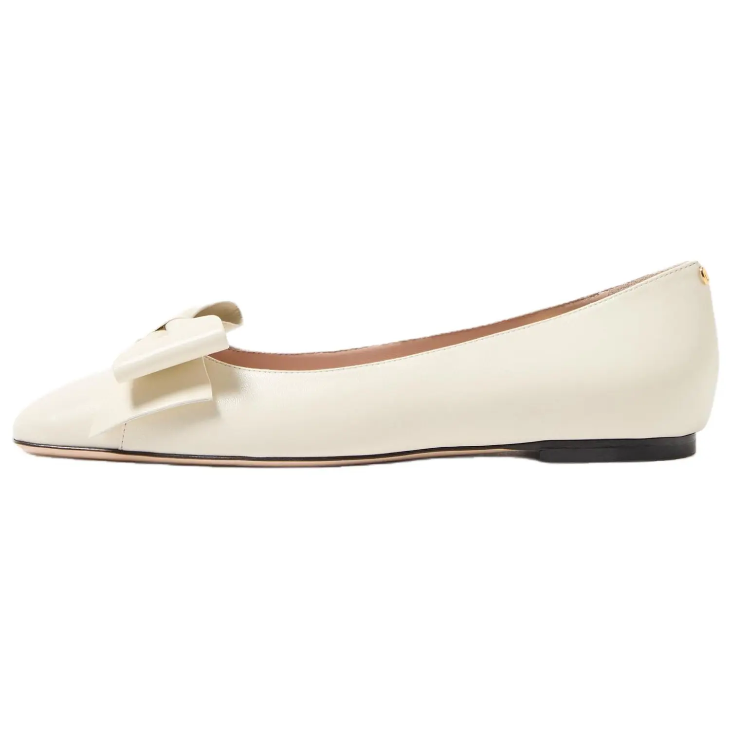 Женские балетки Bowow с круглым носком Valentino, Ivory White