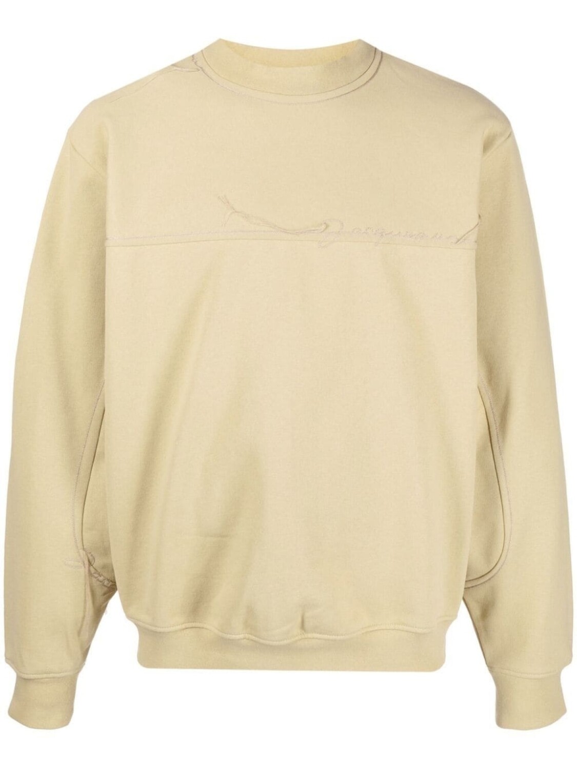 

Джемпер с вышитым логотипом Jacquemus, бежевый, Серый, Джемпер с вышитым логотипом Jacquemus, бежевый