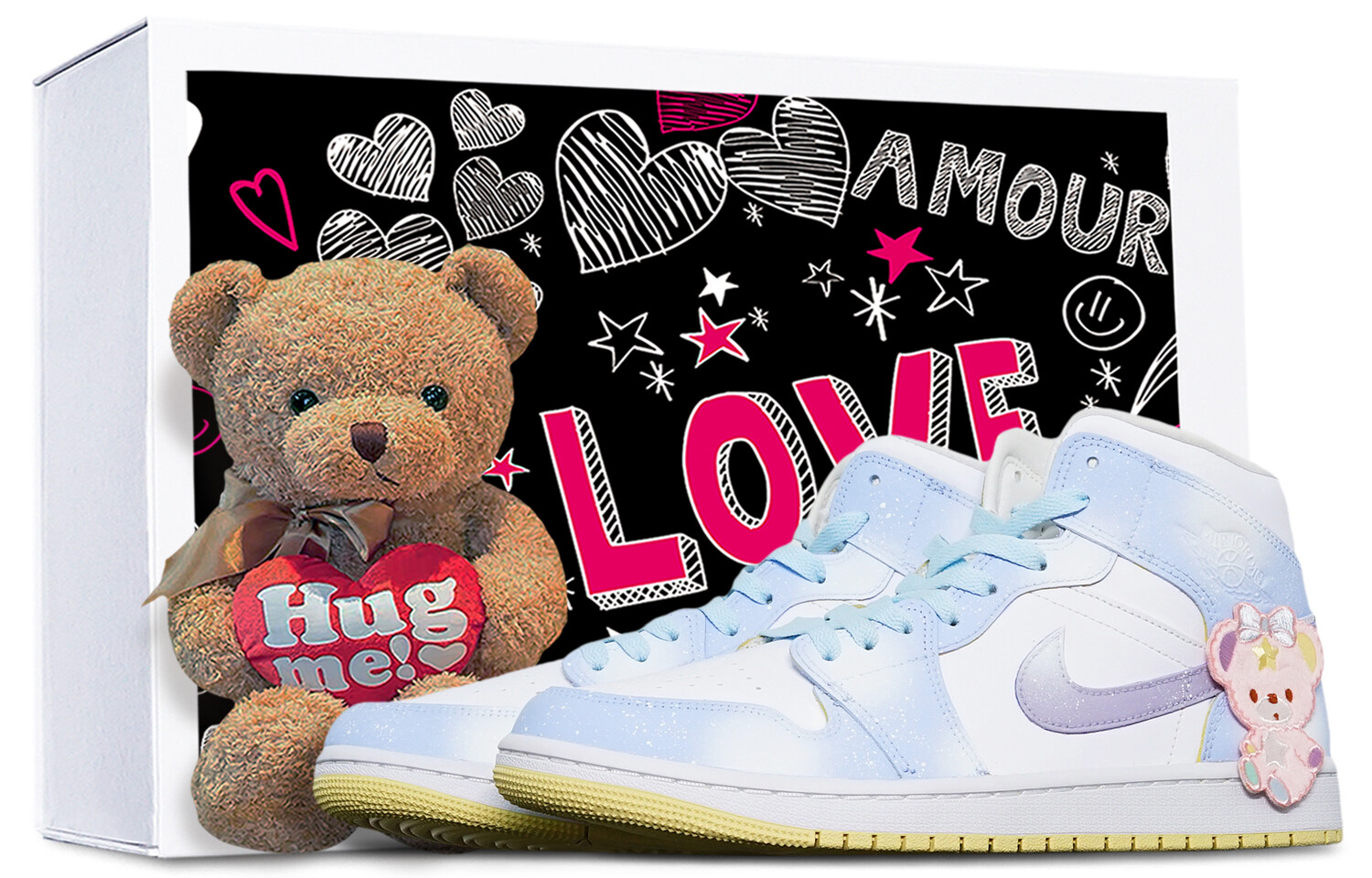 

Кроссовки Air JORDAN 1 Vintage Basketball Shoes Women's Mid-Top Blue White