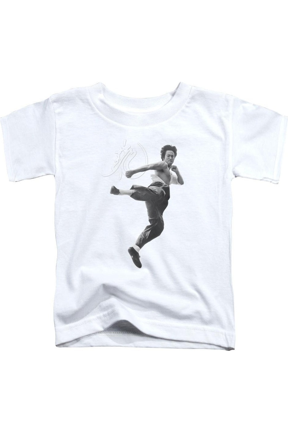 

Футболка с летящим ударом Брюса Ли для детей Gildan, белый