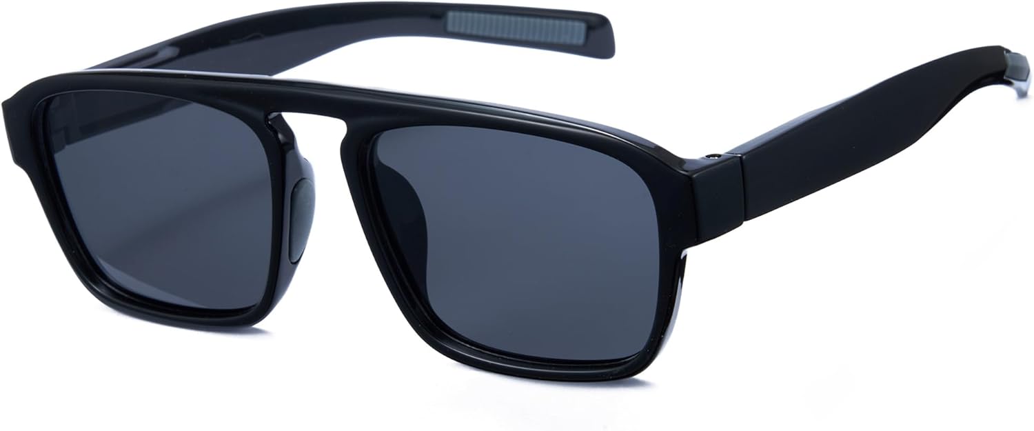 

Поляризованные солнцезащитные очки Cyxus для мужчин и женщин, квадратная легкая оправа из материала TR90 с антибликовым покрытием, для вождения, рыбалки и других видов спорта на открытом воздухе, Glossy Black/Gray-1347