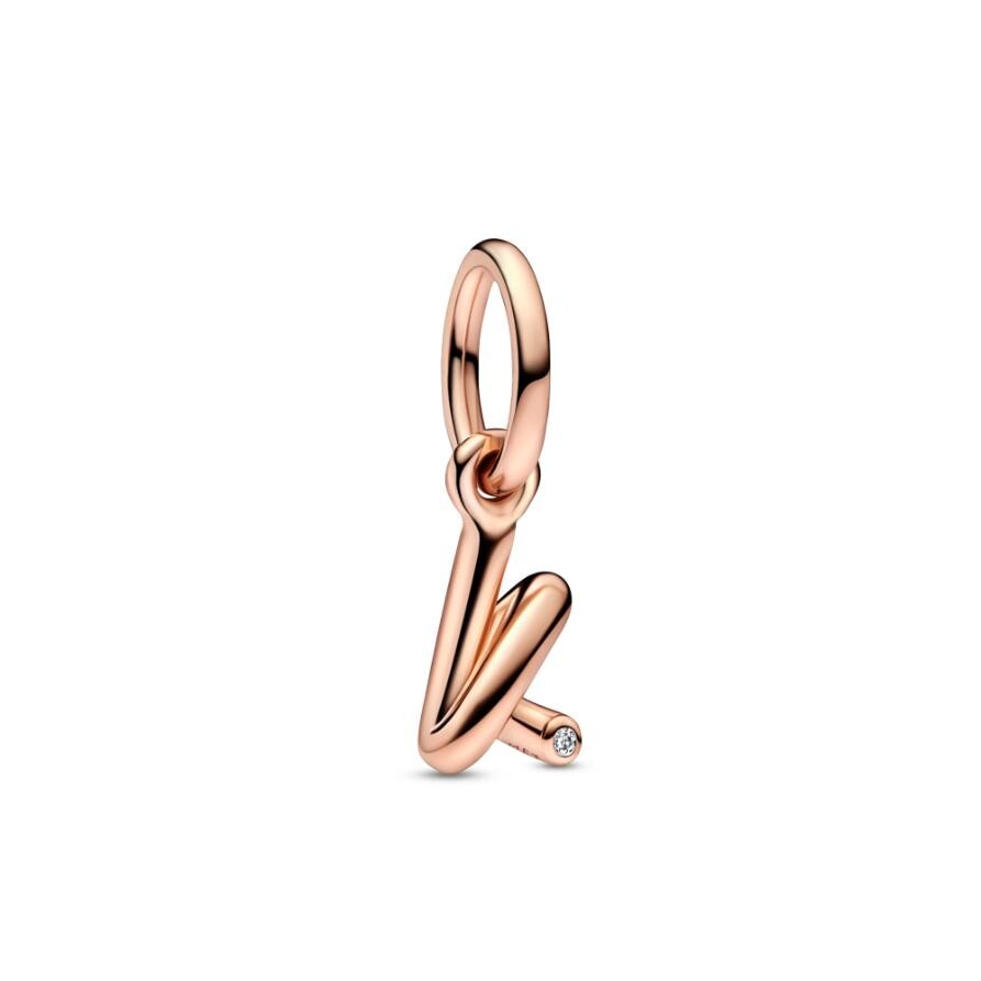 

Шарм Letter K Script Alphabet Dangle Pandora, стерлинговое серебро