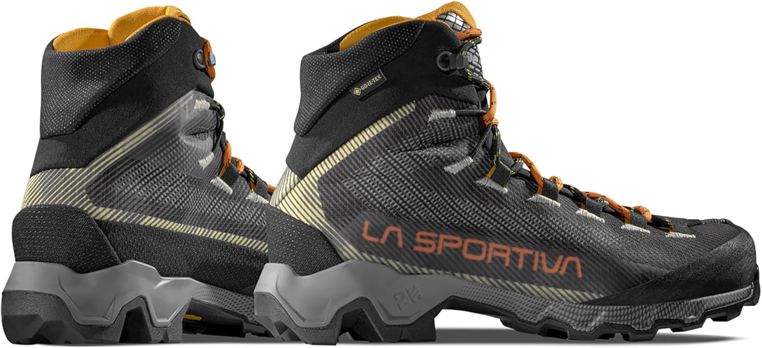 Мужские водонепроницаемые походные ботинки La Sportiva Aequilibrium Hike GTX, Carbon/Papaya — фото 4