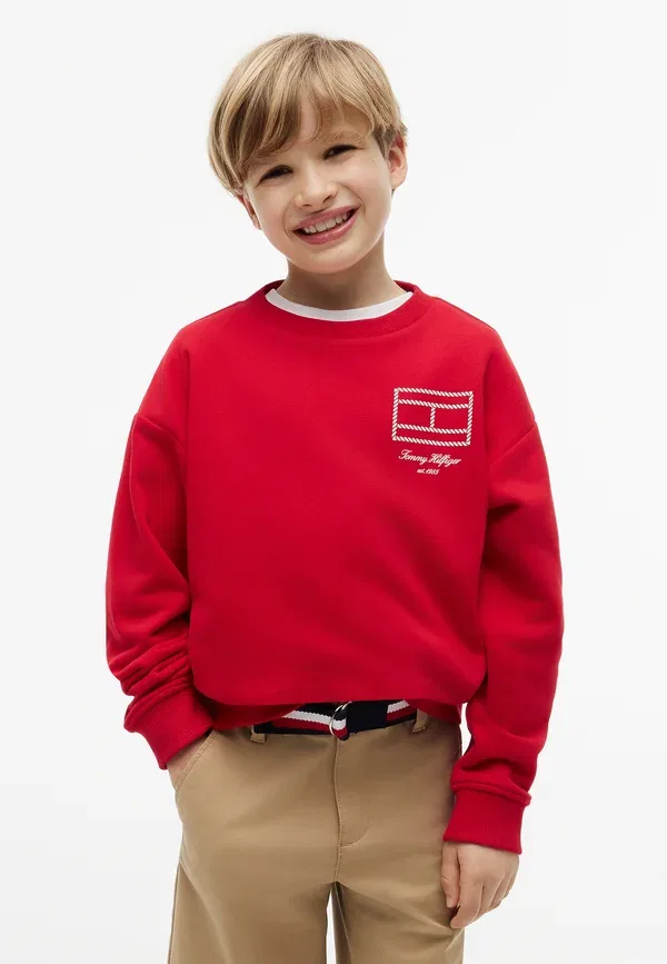 Свитшот Tommy Hilfiger с графическим контуром флага, красный
