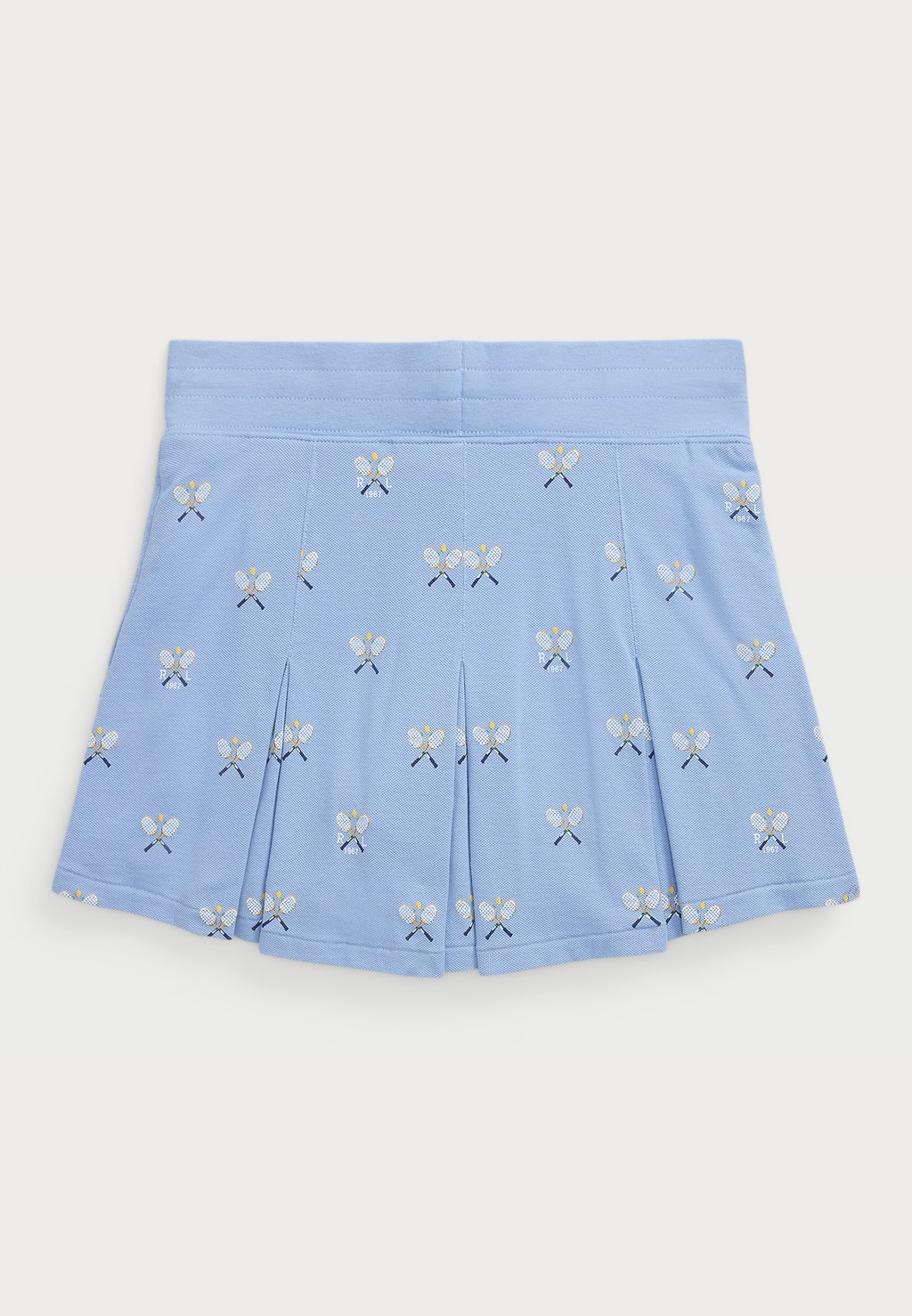 Мини-юбка TENNIS PRINT STRETCH MESH SKORT Polo Ralph Lauren, светло-голубой — фото 2