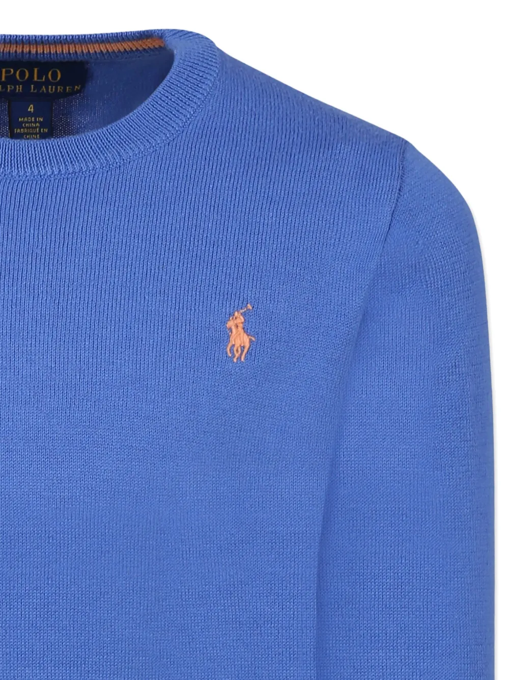 Свитер с круглым вырезом POLO RALPH LAUREN KIDS, синий — фото 3