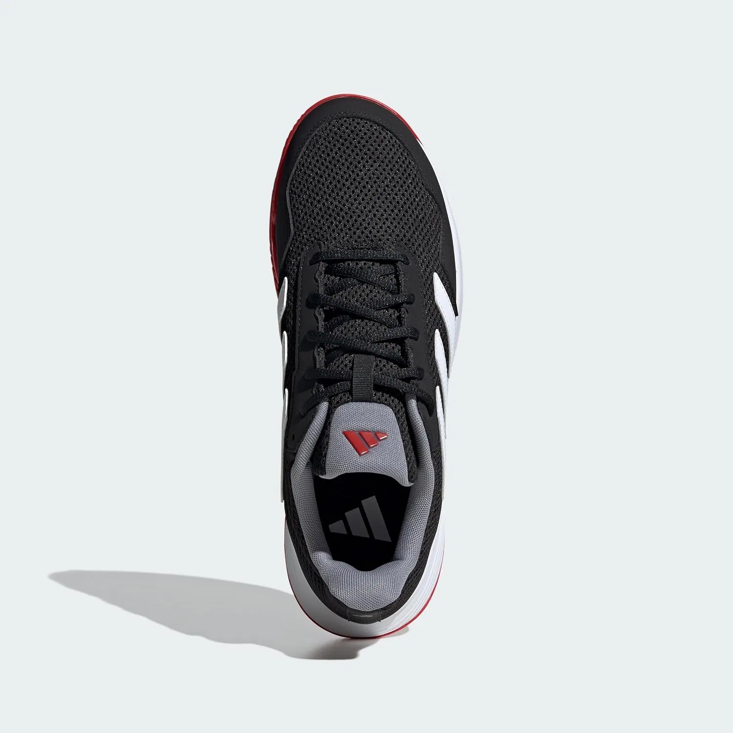 Кроссовки теннисные adidas, Core Black Cloud White Scarlet — фото 4