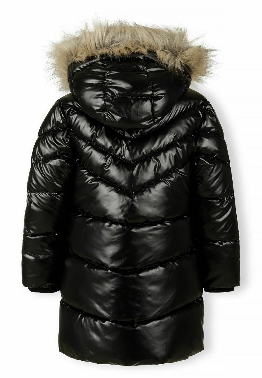 Зимняя куртка MINOTI SHINY PADDED WITH FAUX FUR TRIM , Black — фото 3