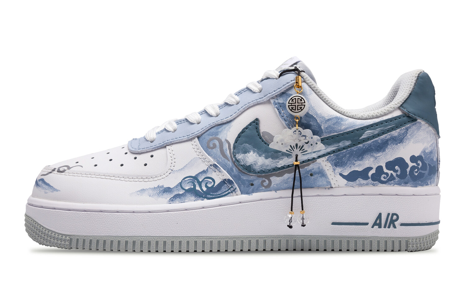

Кроссовки Air Force 1 для скейтбординга мужские низкие синий/белый Nike