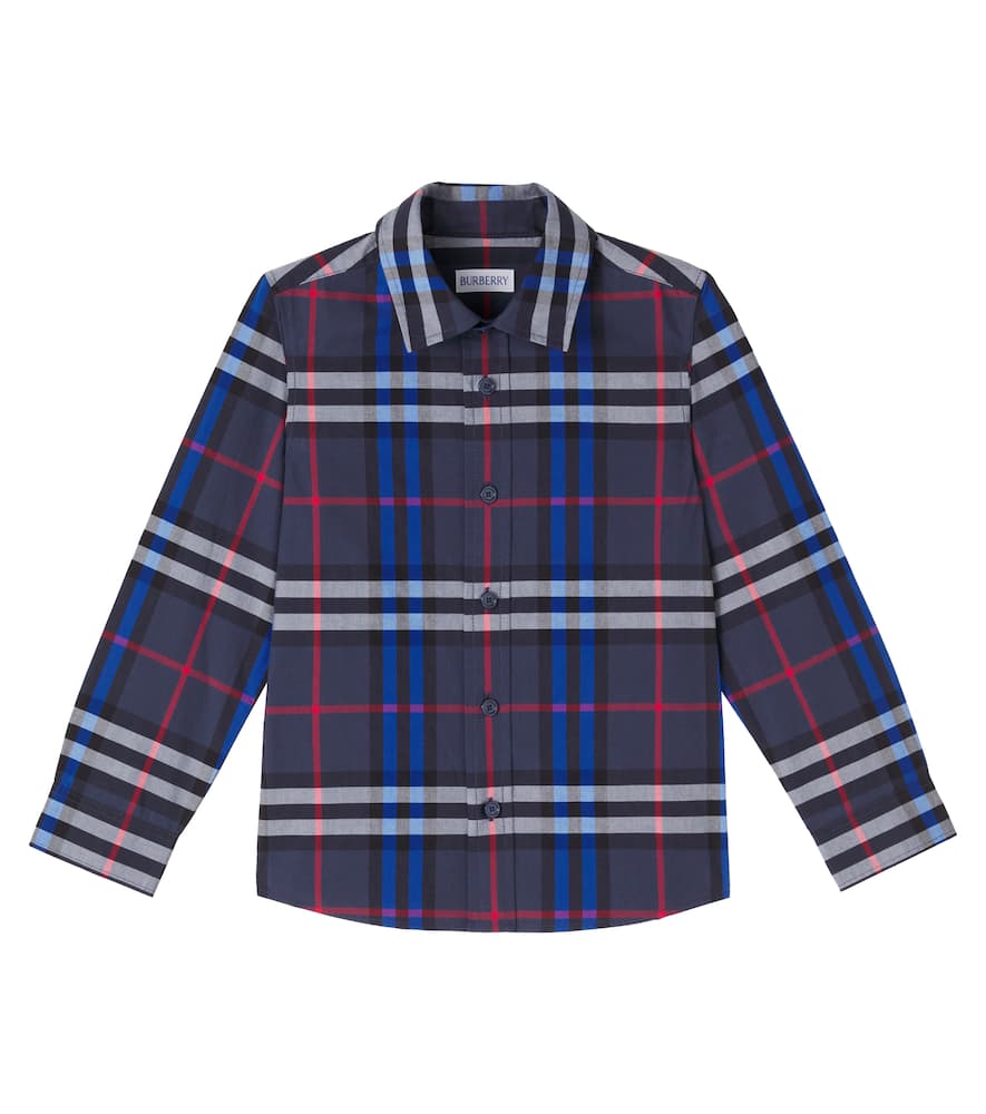 

Бурберри Чек Хлопковая рубашка Burberry Kids, Storm Ip Check