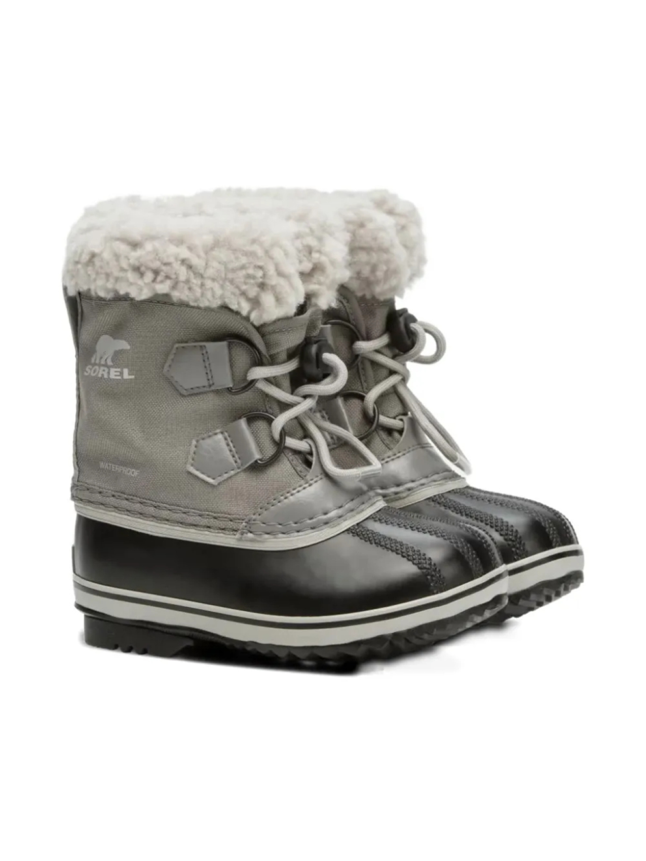 SOREL KIDS непромокаемые сапоги с подкладкой из искусственного меха, серый — фото 2
