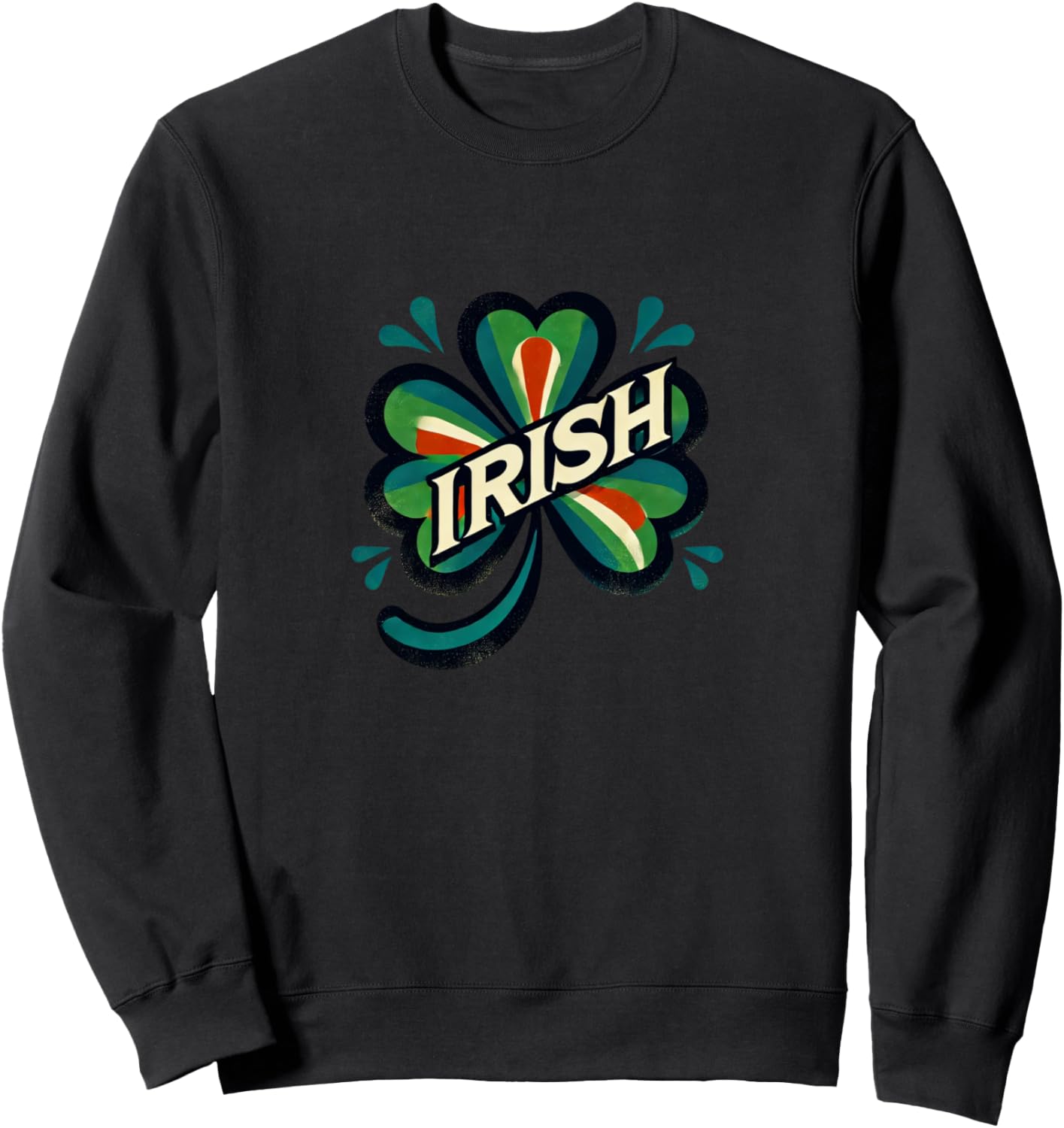 

Толстовка с изображением ирландского клевера ко Дню Святого Патрика Vintage Shamrocks Lovers Snugg, черный