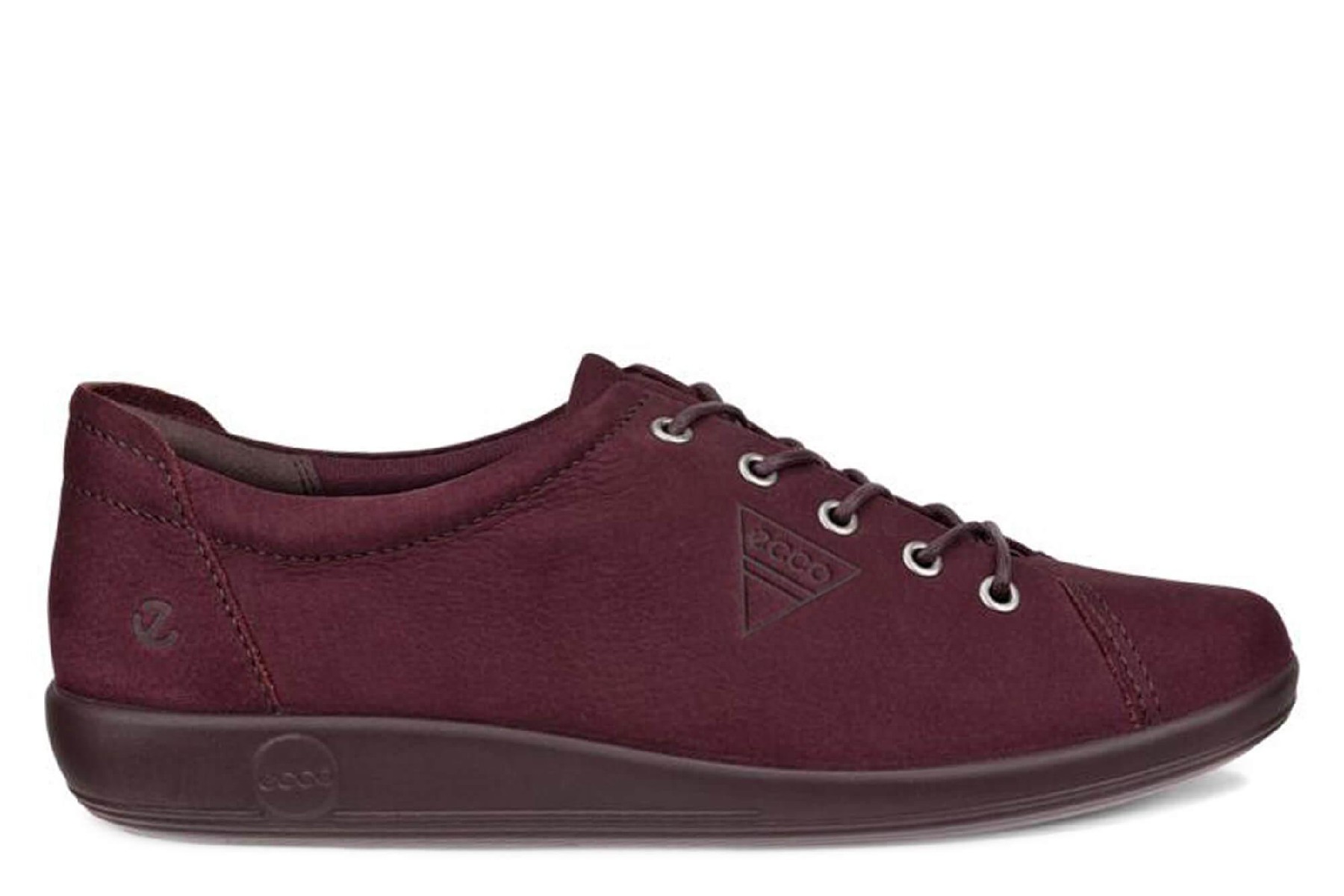 Кроссовки Soft 2.0 с завязками Ecco, бордовый